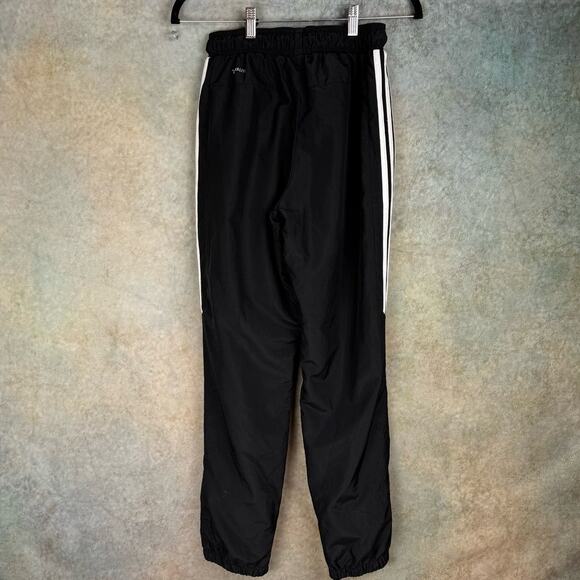 Adidas Track Jogger Pants Sz Small Black Striped Sportswear Climalite Trefoil - Picture 3 of 8